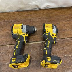 AS-IS DEWALT 20V MAX XR Cordless Drill/Driver, ATOMIC Impact Driver 2 Tool Combo Kit, (2) 2.0Ah Batteries, Charger, and Bag