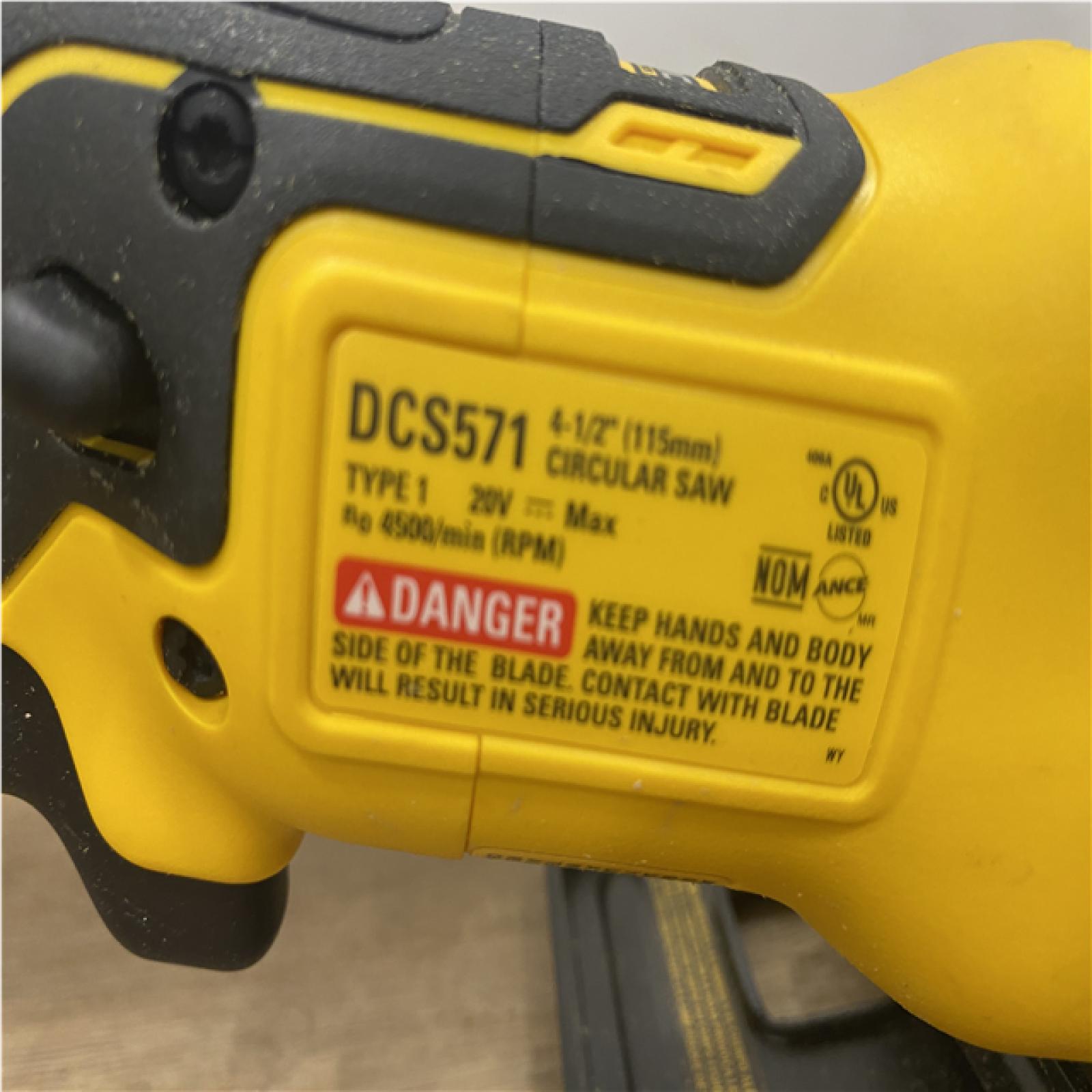 AS-IS DEWALT ATOMIC 20V MAX Cordless Brushless 4-1/2 in. Circular Saw (Tool Only)