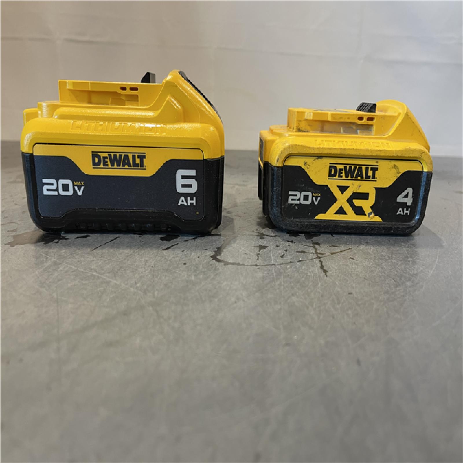 AS-IS - DEWALT 20V MAX Lithium-Ion 6.0Ah and 4.0Ah Battery and Charger Starter Kit