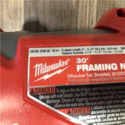 AS-IS Milwaukee FUEL 3-1/2 in. 18-Volt 30-Degree Lithium-Ion Brushless Cordless Framing Nailer (Tool-Only)