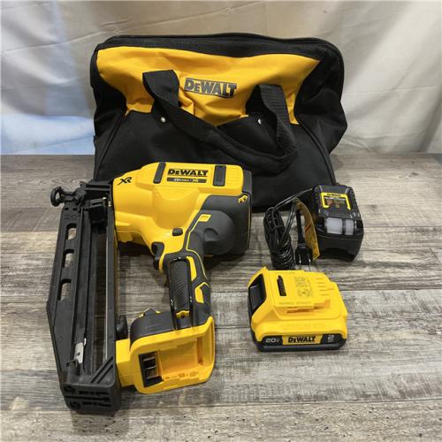 AS-IS DEWALT 20V MAX XR 16-Gauge Electric Cordless Angled Finishing Nailer Kit