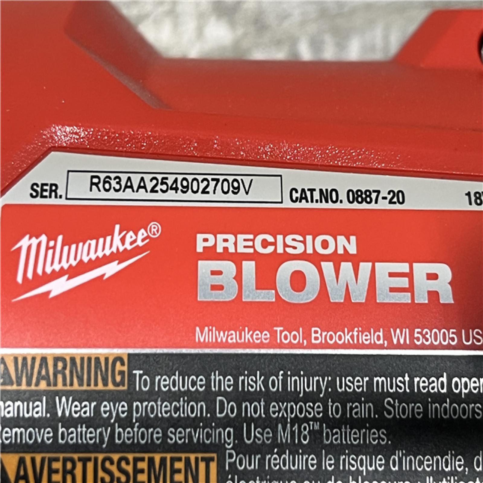 AS-IS Milwaukee 18V Lithium-Ion 570 MPH Brushless Cordless Precision Blower with Variable Speed Trigger and Trigger Lock