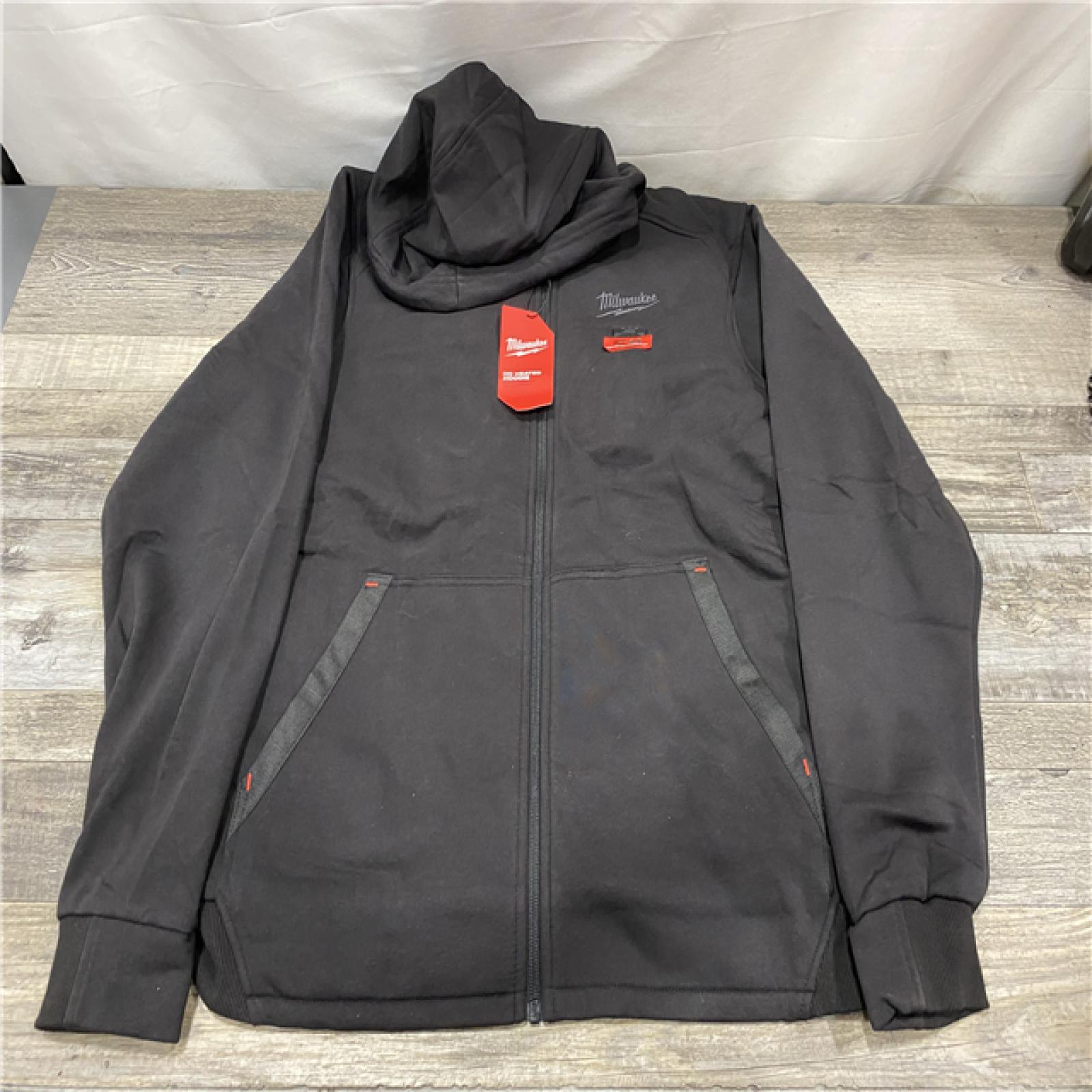 AS-IS Milwaukee Men's Large 12-Volt Lithium-Ion Cordless Black Heated Jacket Hoodie Kit