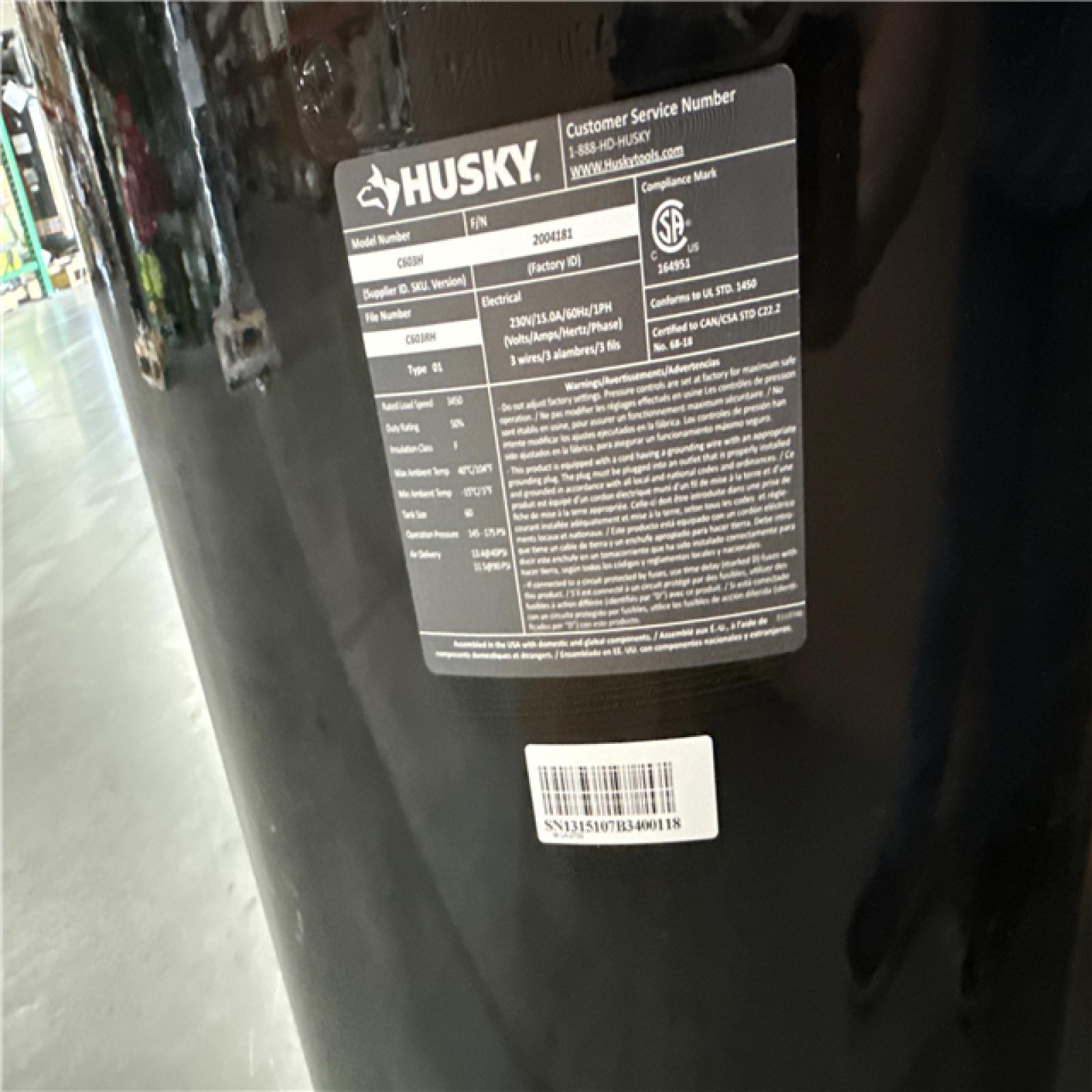 California AS-IS Husky 60 Gallon Air Compressor