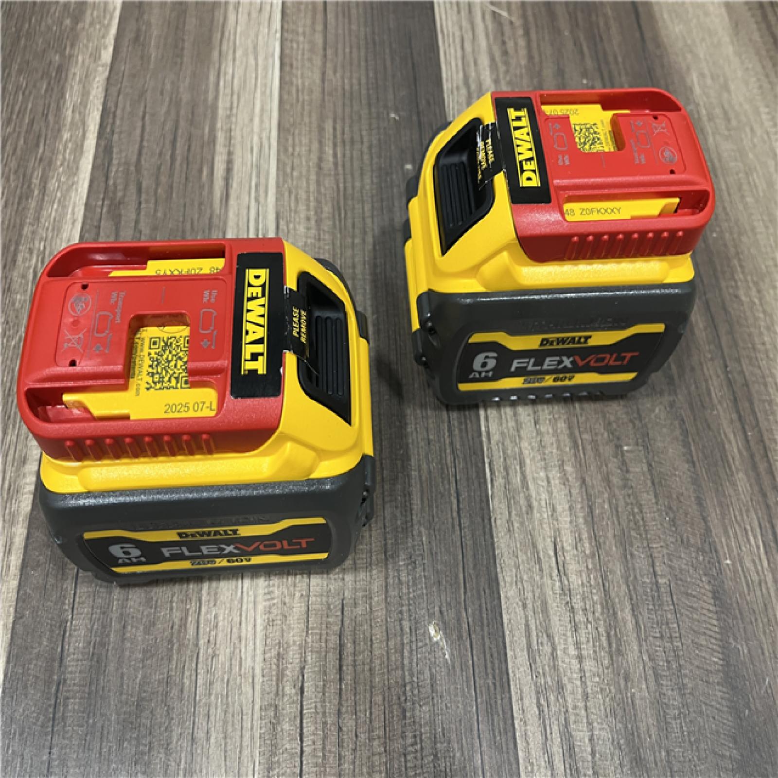 AS-IS DEWALT FLEXVOLT 20V/60V MAX Lithium-Ion 6.0Ah Battery Pack (2 Pack)