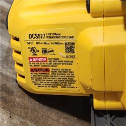 HOUSTON LOCATION - AS-IS DEWALT FLEXVOLT 60V MAX Cordless Brushless 7-1/4 in. Wormdrive Style Circular Saw (Tool Only)