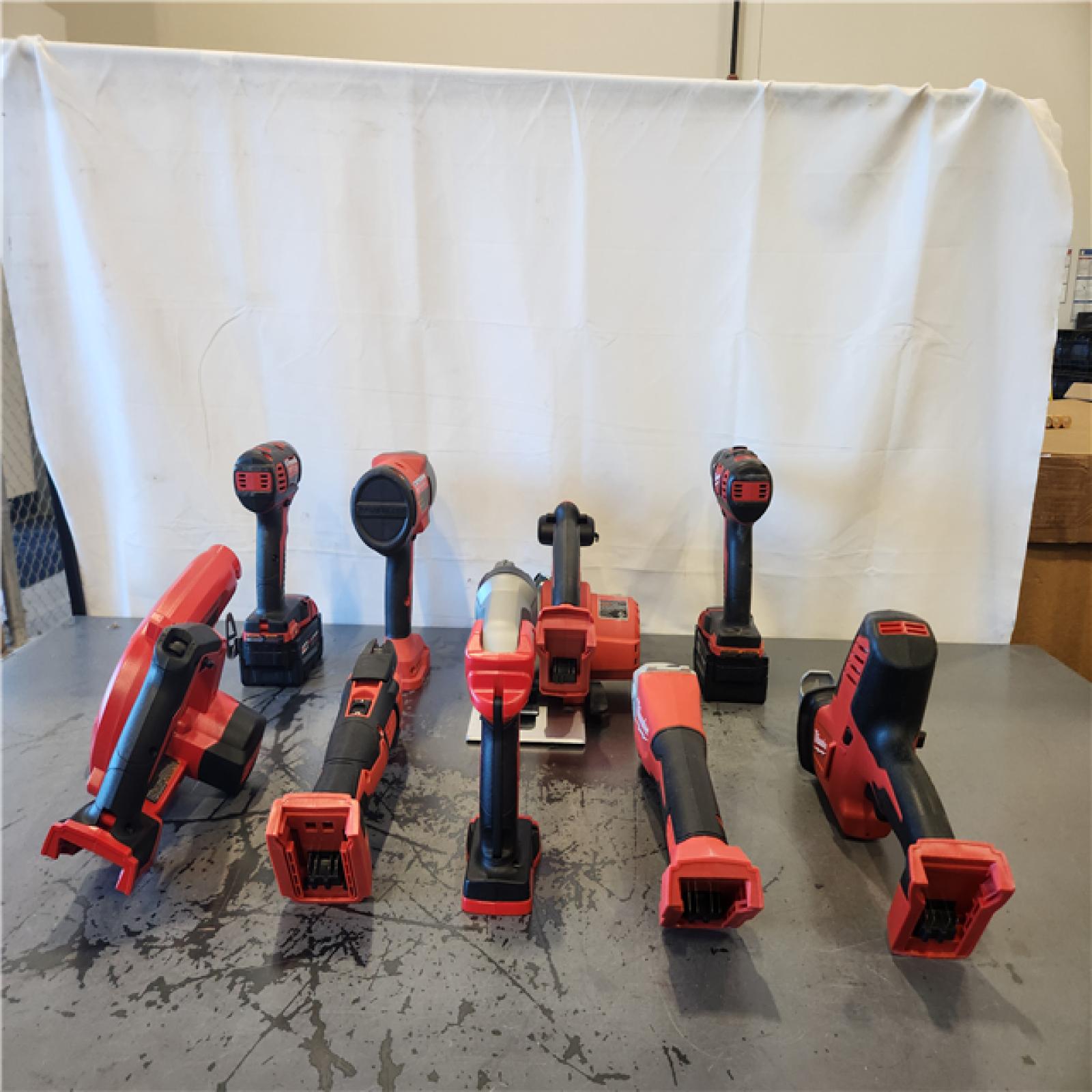 AS-IS- Milwaukee 18-Volt Lithium-Ion Cordless (9-Tool) Combo Kit