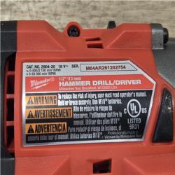 AS-IS Milwaukee FUEL 18V Lithium-Ion Brushless Cordless 1/2 in. Hammer Drill Driver Kit