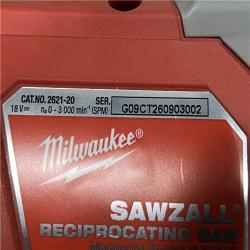 AS-IS Milwaukee 18V Lithium-Ion Cordless SAWZALL Reciprocating Saw (Tool-Only)