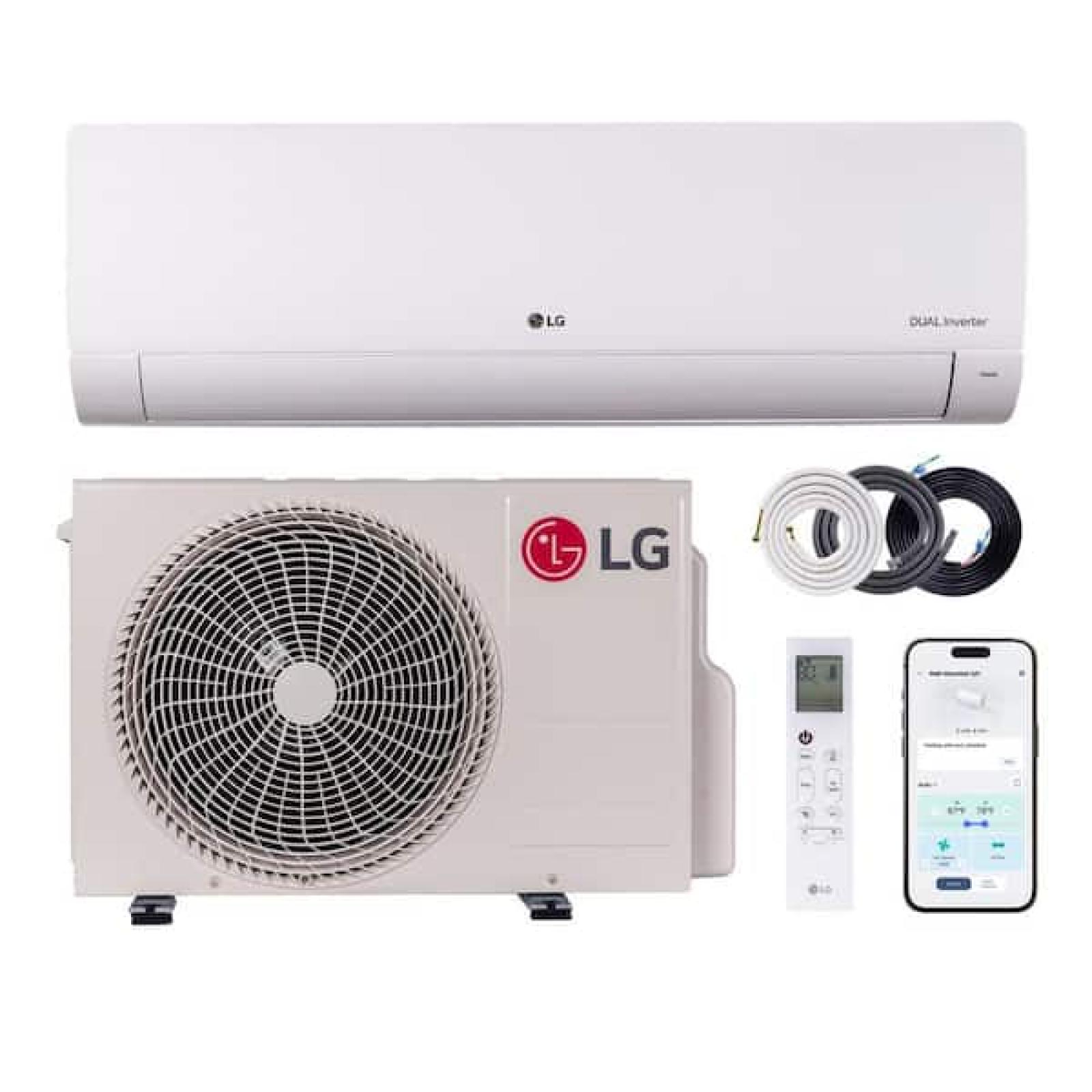 Phoenix LIKE NEW LG 20 SEER2 12,000 BTU Wi-Fi ready Duct-free Mini Split Heater & Air Conditioning Inverter Driven Heat Pump-208-230V