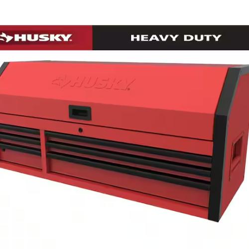 DALLAS LOCATION- AS-IS Husky Heavy-Duty 52 in. W x 20 in. D 6-Drawer Matte Red Steel Top Tool Chest- (2 Units)