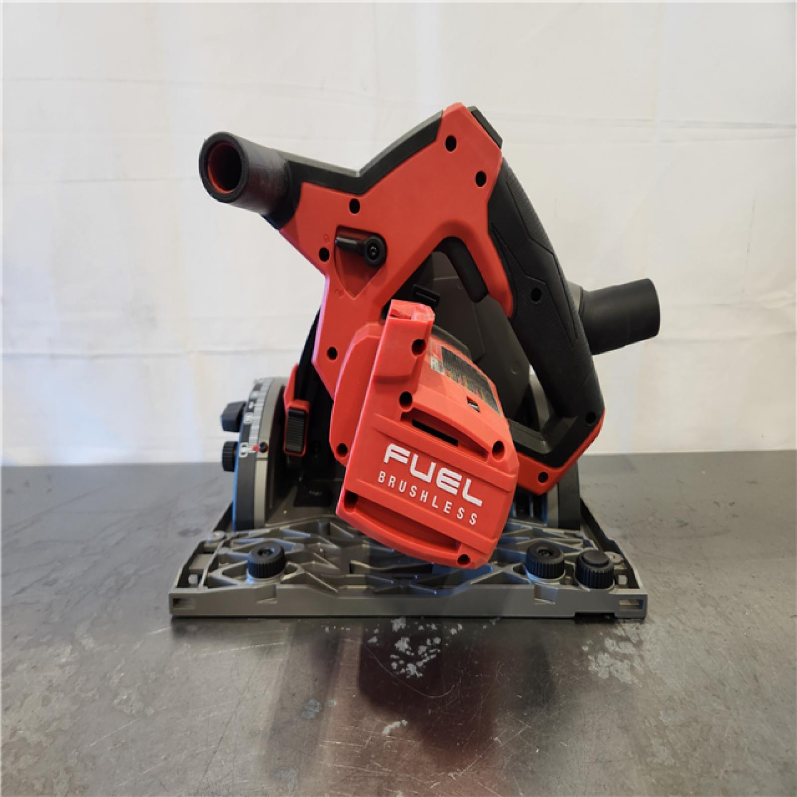 AS-IS- Milwaukee FUEL 18V Lithium-Ion Cordless Brushless 6-1/2 in. Plunge Cut Track Saw (Tool-Only)