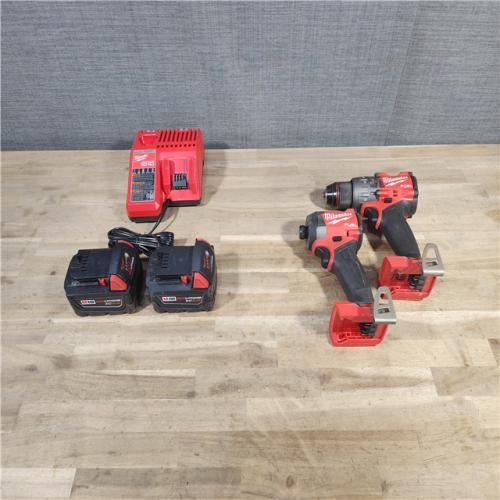 HOUSTON LOCATION - AS-IS Milwaukee 2 Tool Combo Kit W/ (2) Battery & Charger