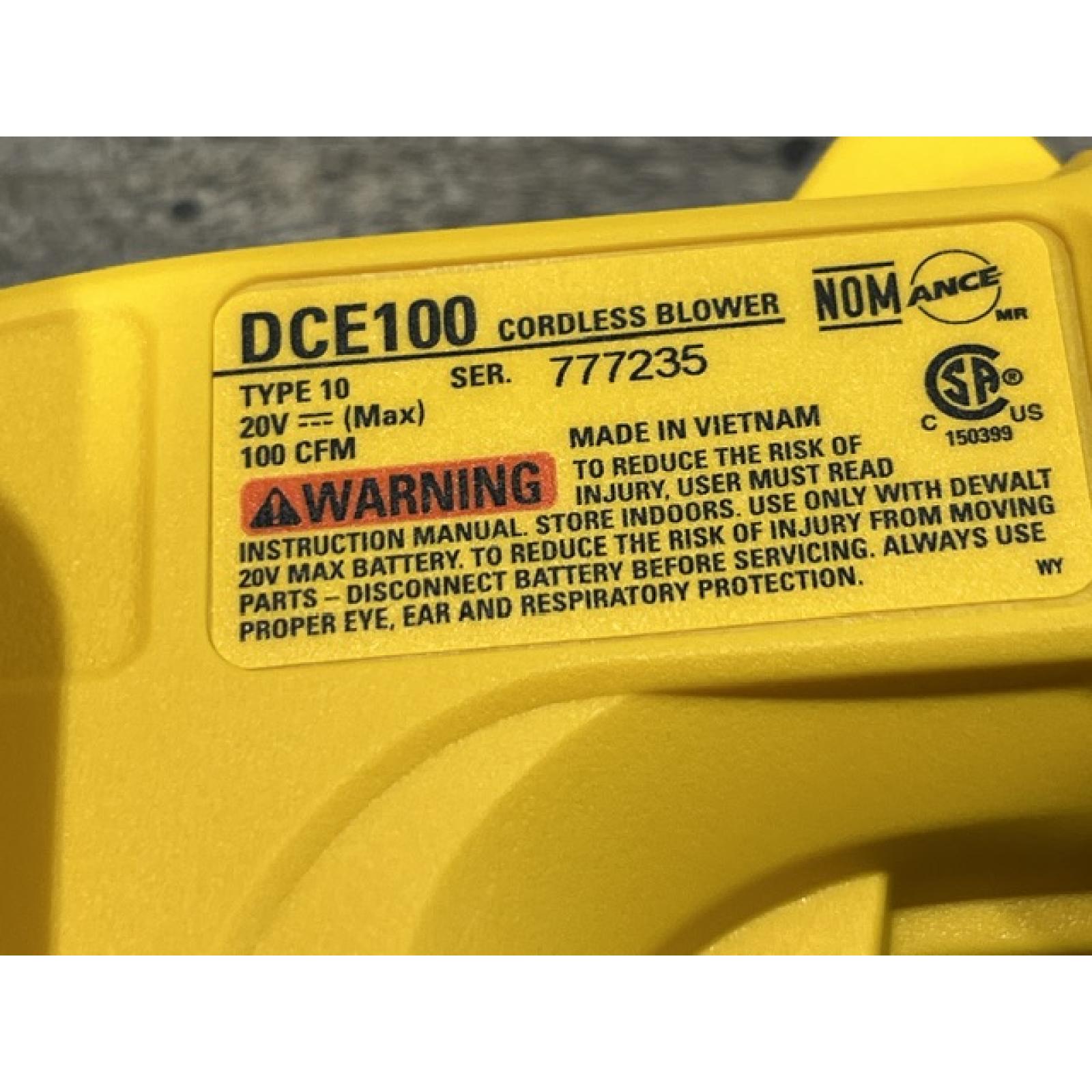 AS-IS DEWALT Cordless Compact Jobsite Blower(Tool Only)