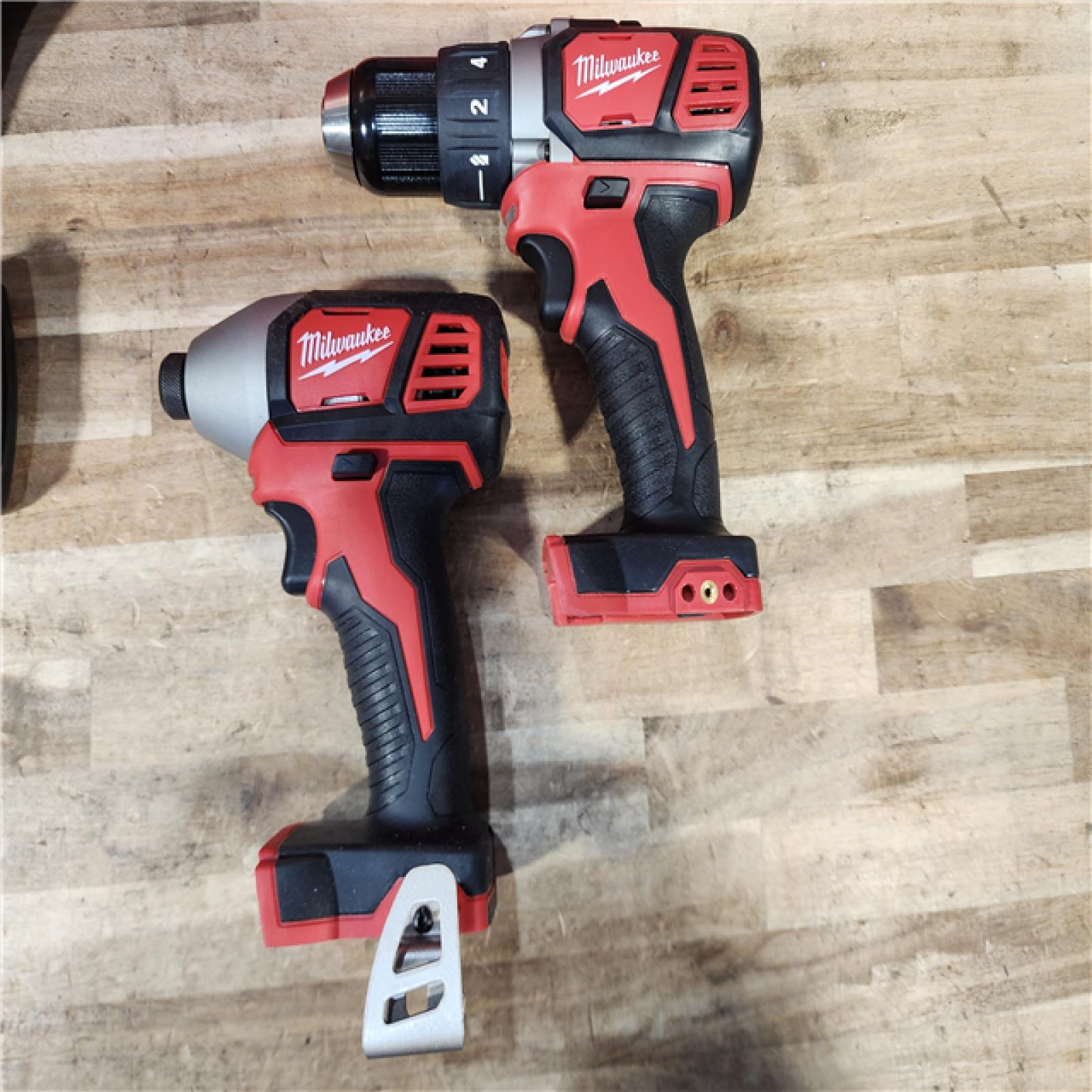 HOUSTON LOCATION - AS-IS Milwaukee 18V Lithium-Ion Cordless Drill Driver/Impact Driver Combo Kit