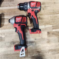 HOUSTON LOCATION - AS-IS Milwaukee 18V Lithium-Ion Cordless Drill Driver/Impact Driver Combo Kit