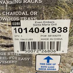 DALLAS LOCATION- Even Embers Santa Maria Charcoal and Wood Grill in Black with Cover Included (3 UNITS)