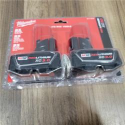 NEW! Milwaukee M12 12-Volt Lithium-Ion XC Extended Capacity 3.0Ah Battery Pack 3.0Ah (2-Pack)