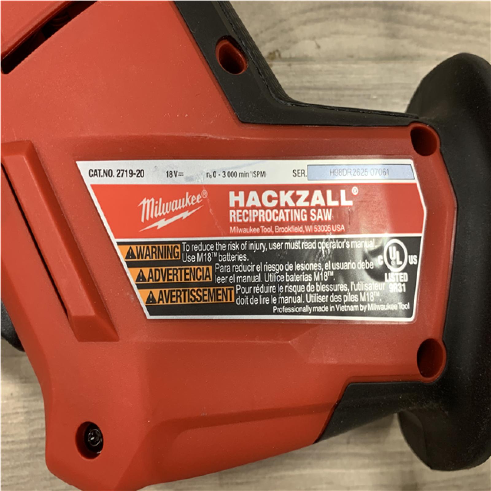 AS-IS Milwaukee FUEL 18V Lithium-Ion Brushless Cordless HACKZALL Reciprocating Saw (Tool-Only)
