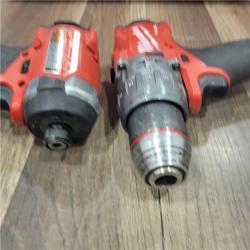AS-IS Milwaukee M18 FUEL 18V Lithium-Ion Brushless Cordless Hammer Drill and Impact Driver Combo Kit (2-Tool) with 2 Batteries