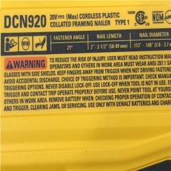 AS-IS DEWALT 20-Volt 21° Cordless Framing Nailer (Tool-Only)