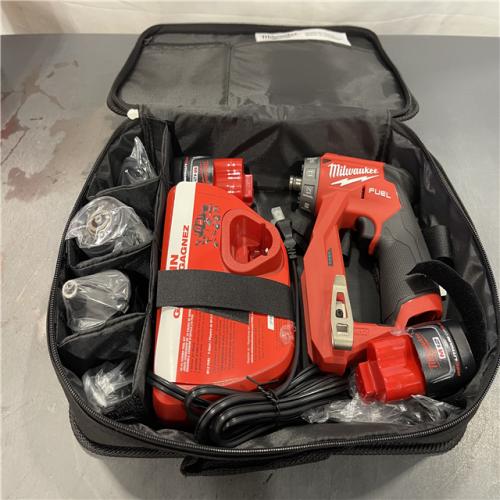 AS-IS - Milwaukee M12 FUEL 12V Lithium-Ion Brushless Cordless 4-in-1 Installation 3/8 in. Drill Driver Kit