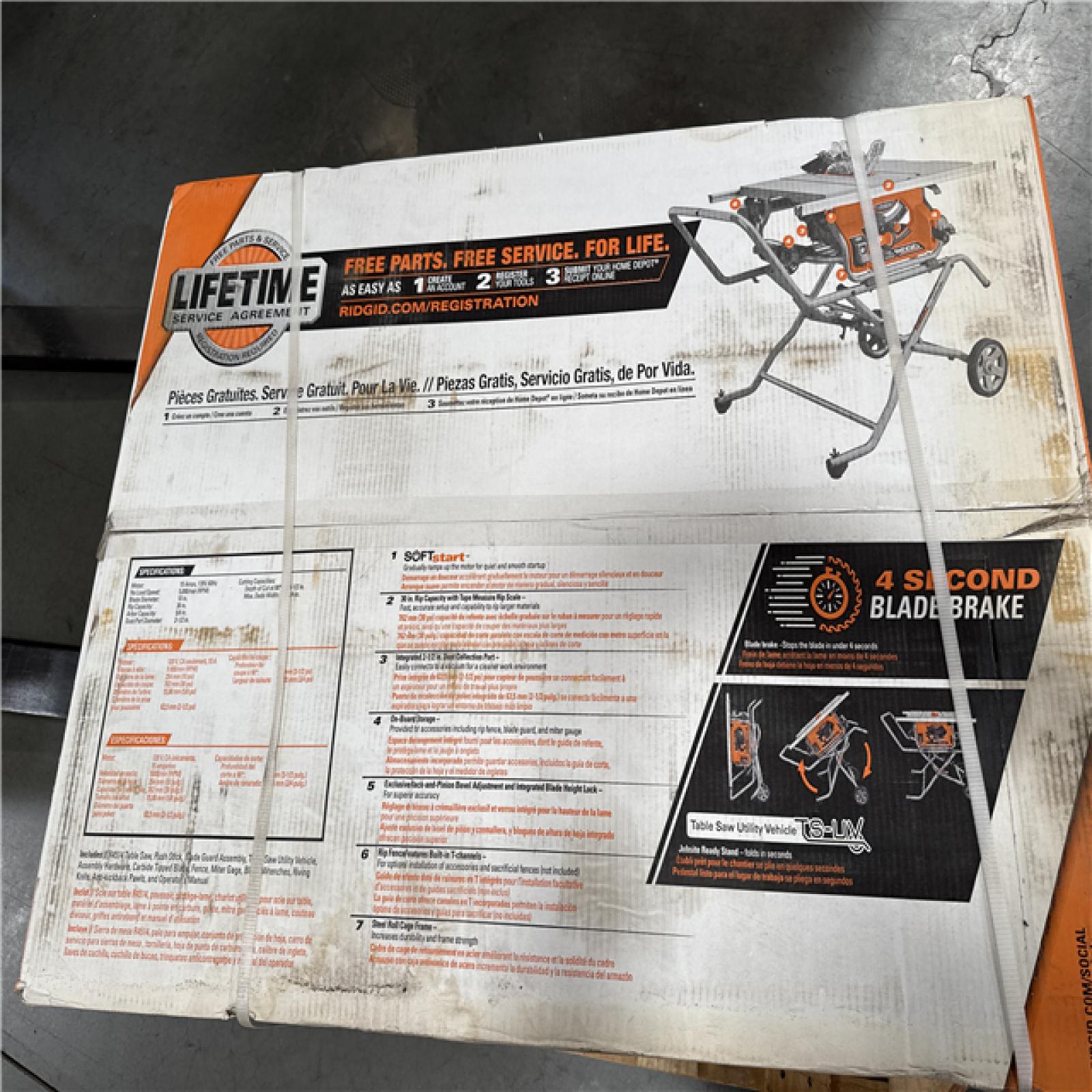 California NEW Ridgid Heavy Duty Job Site Table Saw with Stand