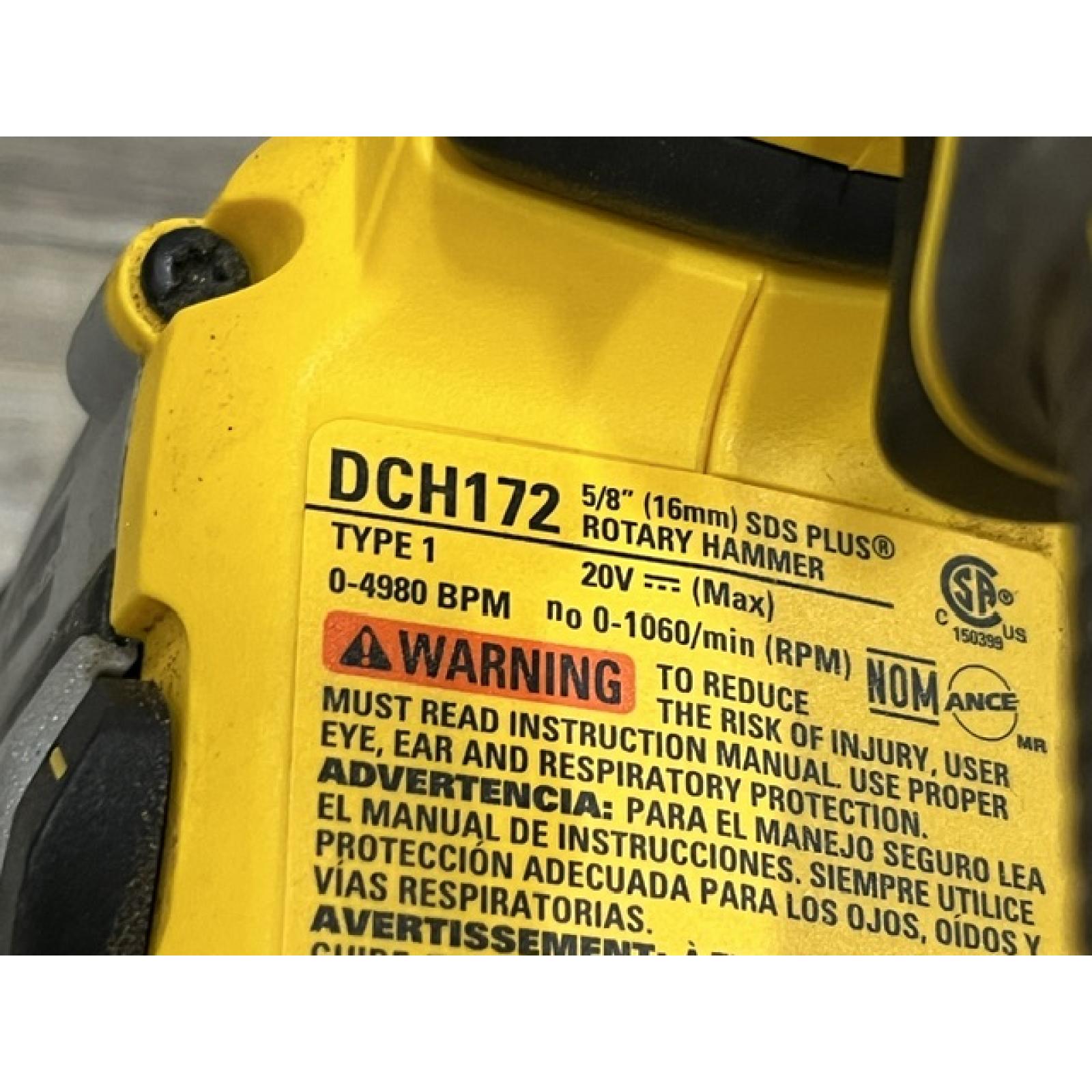 AS-IS DEWALT ATOMIC 20V MAX Cordless Brushless Ultra-Compact 5/8 in. SDS Plus Hammer Drill (Tool Only)