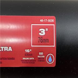 AS-IS Milwaukee 3 in. Diamond Ultra Wet Core Bit