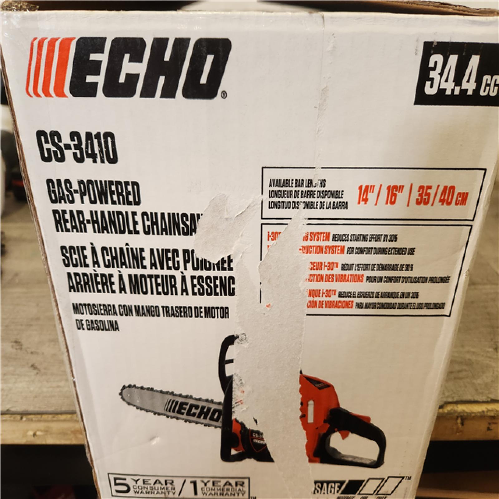 Phoenix NEW ECHO 14 in. 34.4 cc Gas 2-Stroke Rear Handle Chainsaw with Automatic Chain Oiler