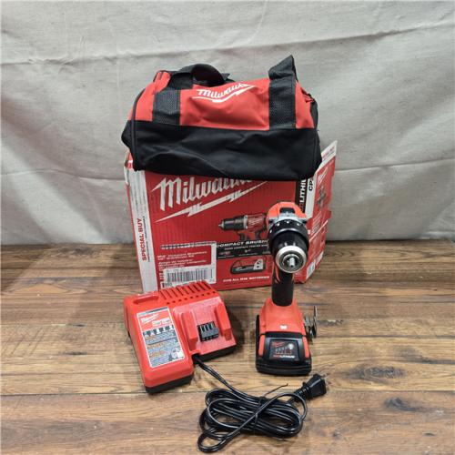 AS-IS Milwaukee M18 Compact Next Gen 1/2 in. Brushless Cordless Drill/Driver Kit (Battery & Charger)