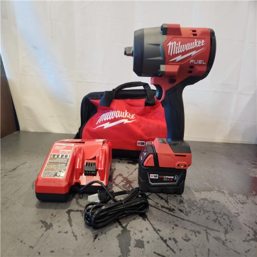 AS-IS- Milwaukee M18 1/2 in. Cordless Brushless High Torque Impact Wrench Kit (Battery & Charger)