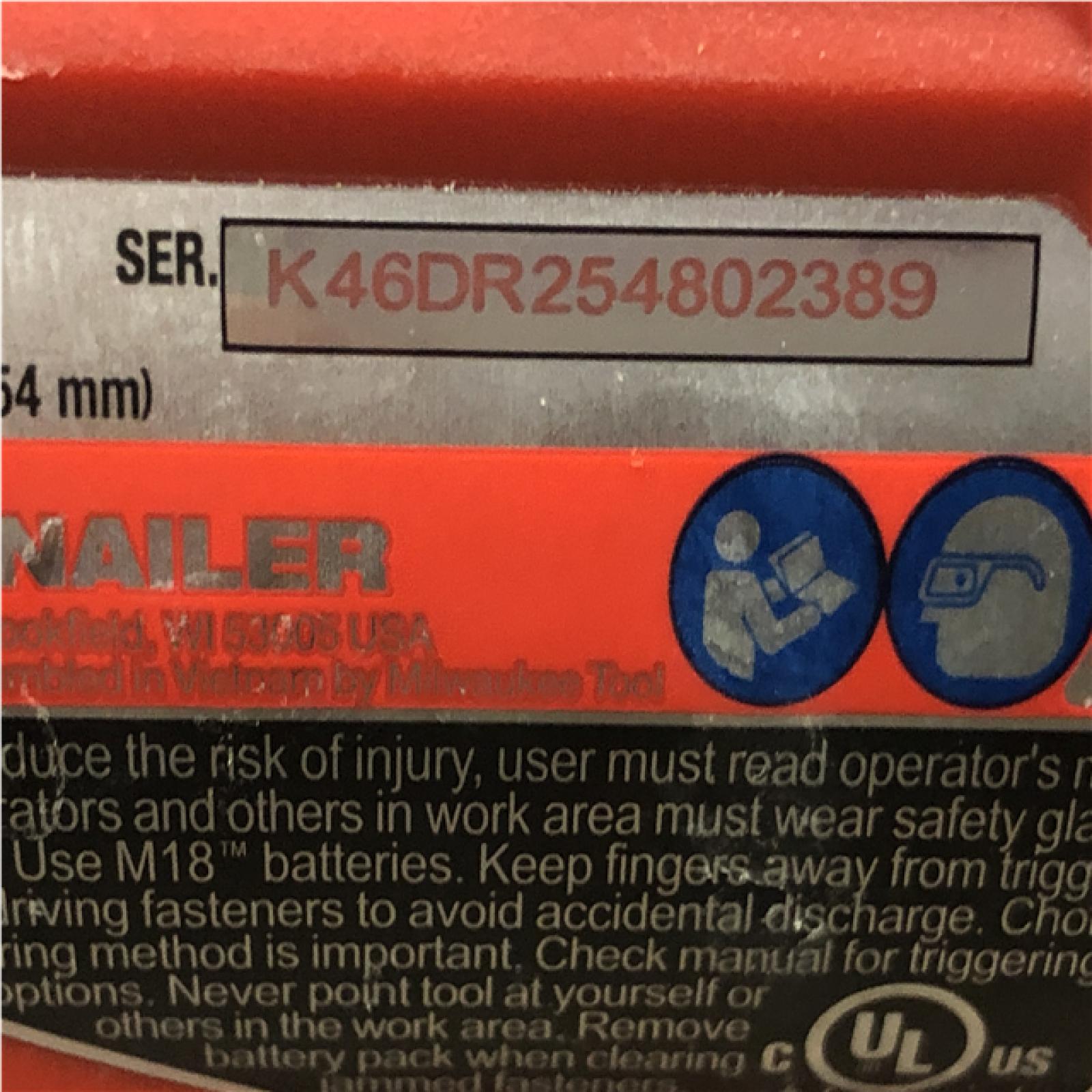 AS-IS Milwaukee FUEL 18-Volt Lithium-Ion Brushless Cordless Gen II 18-Gauge Brad Nailer (Tool-Only)