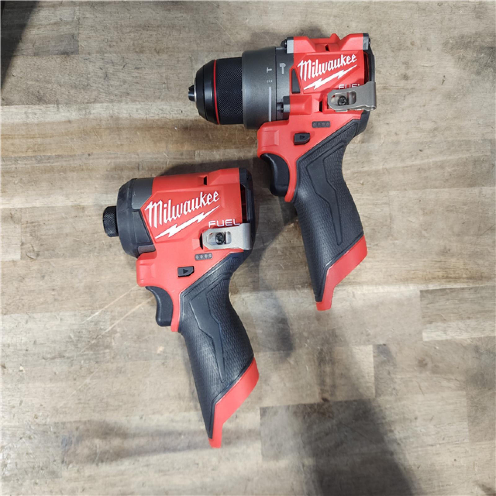 HOUSTON LOCATION - AS-IS Milwaukee 3497-22 12V Brushless Hammer Drill and Impact Driver Combo Kit