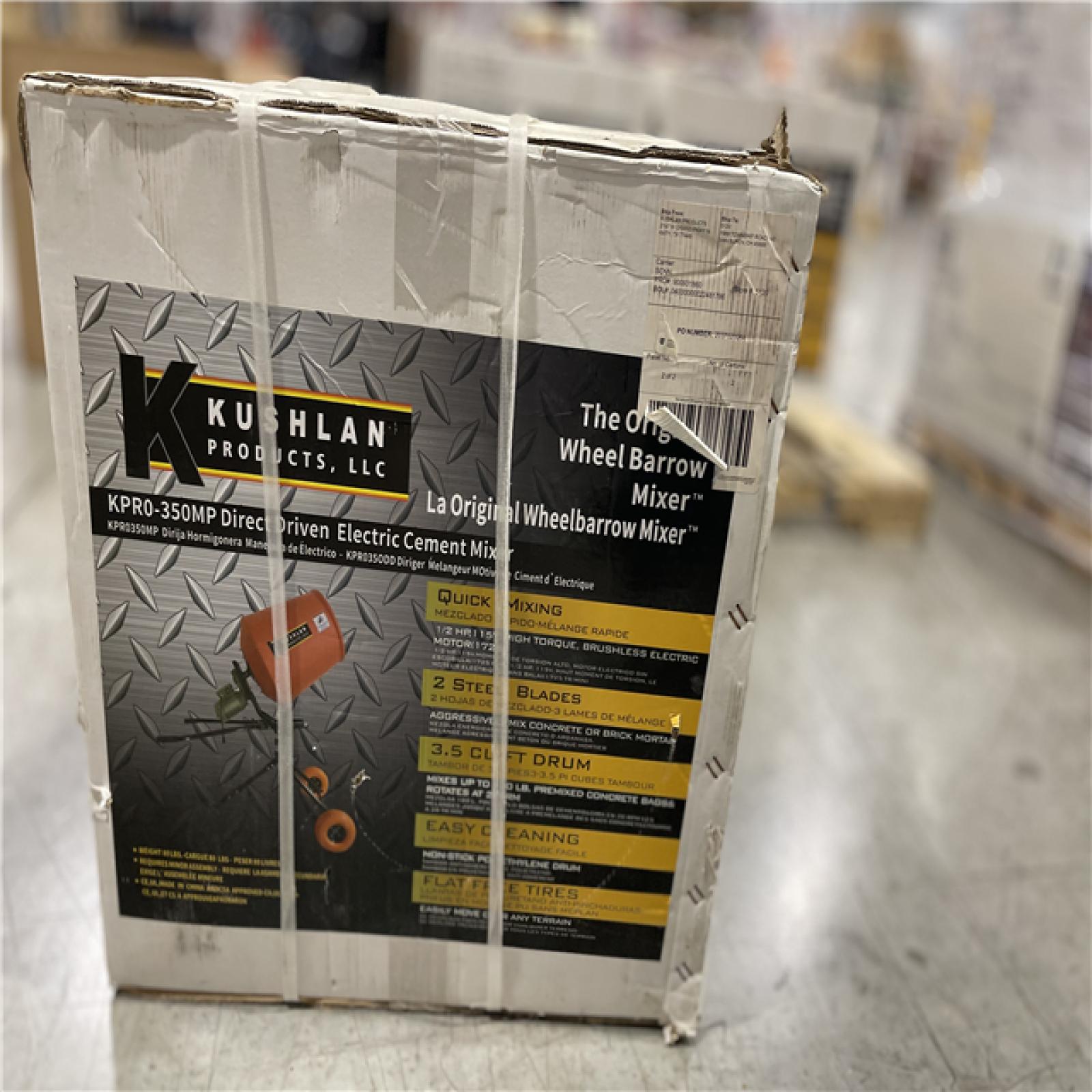 NEW! - KUSHLAN 3.5 cu. ft. 1/2 HP 120-Volt Motor Direct Drive Cement Mixer