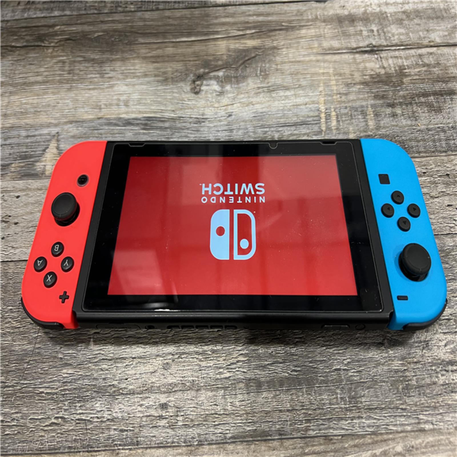 AS-IS Nintendo Switch with Neon Blue and Neon Red Joy-Con