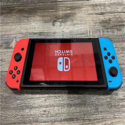 AS-IS Nintendo Switch with Neon Blue and Neon Red Joy-Con