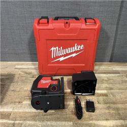 Houston Location AS-IS Milwaukee Green 100 ft. Cross Line and Plumb Points Rechargeable Laser Level with REDLITHIUM Lithium-Ion