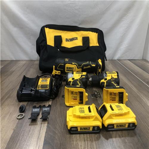 AS-IS DEWALT ATOMIC 20-Volt Lithium-Ion Cordless Brushless (4-Tool) Combo Kit