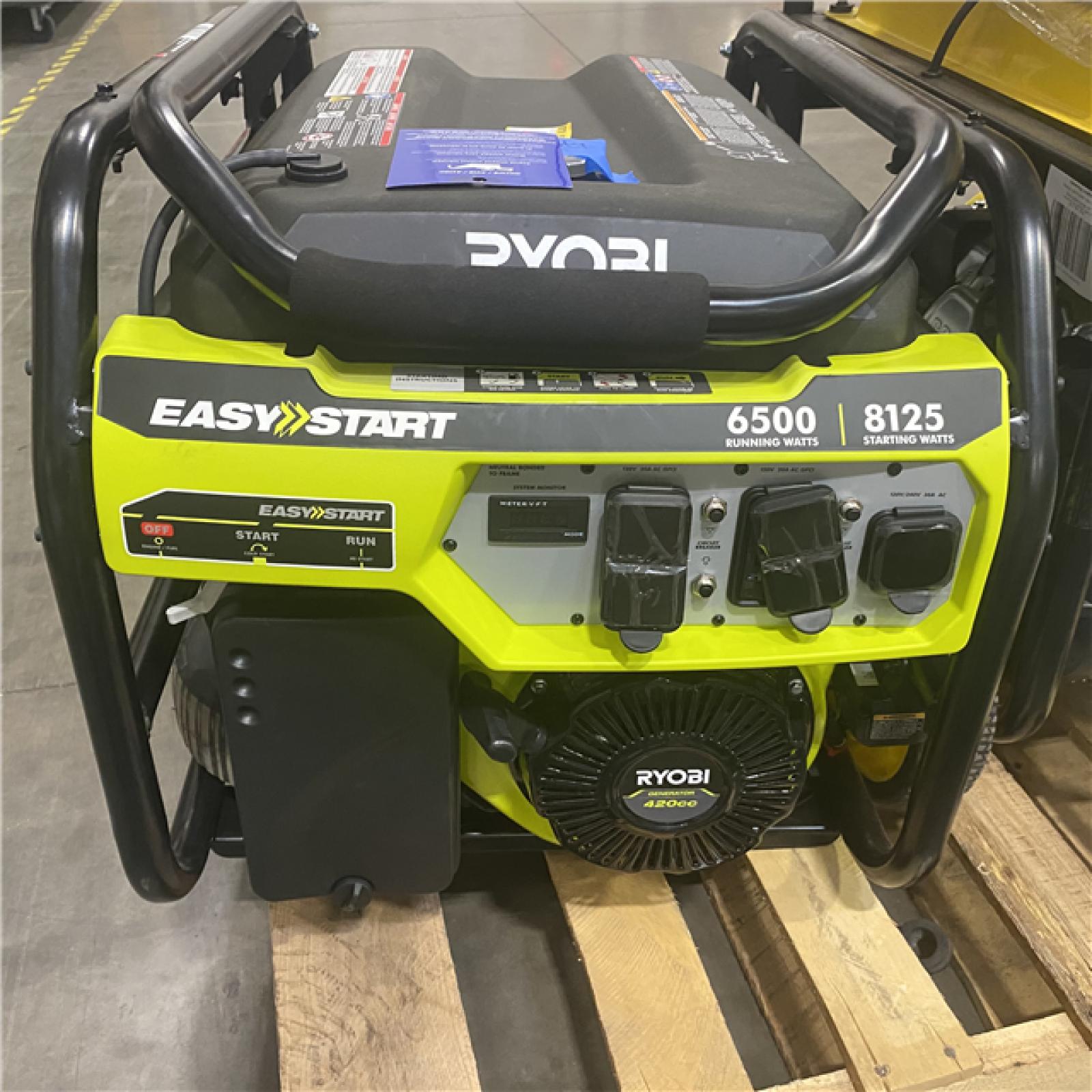 Dallas Location - As-Is RYOBI 8125/6500-Watt Gas Powered Portable Generator