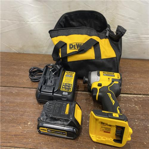 AS-IS DeWALT ATOMIC 20V MAX Cordless Compact Impact Driver Kit W/ Li-Ion Battery, 1/4, Brushless