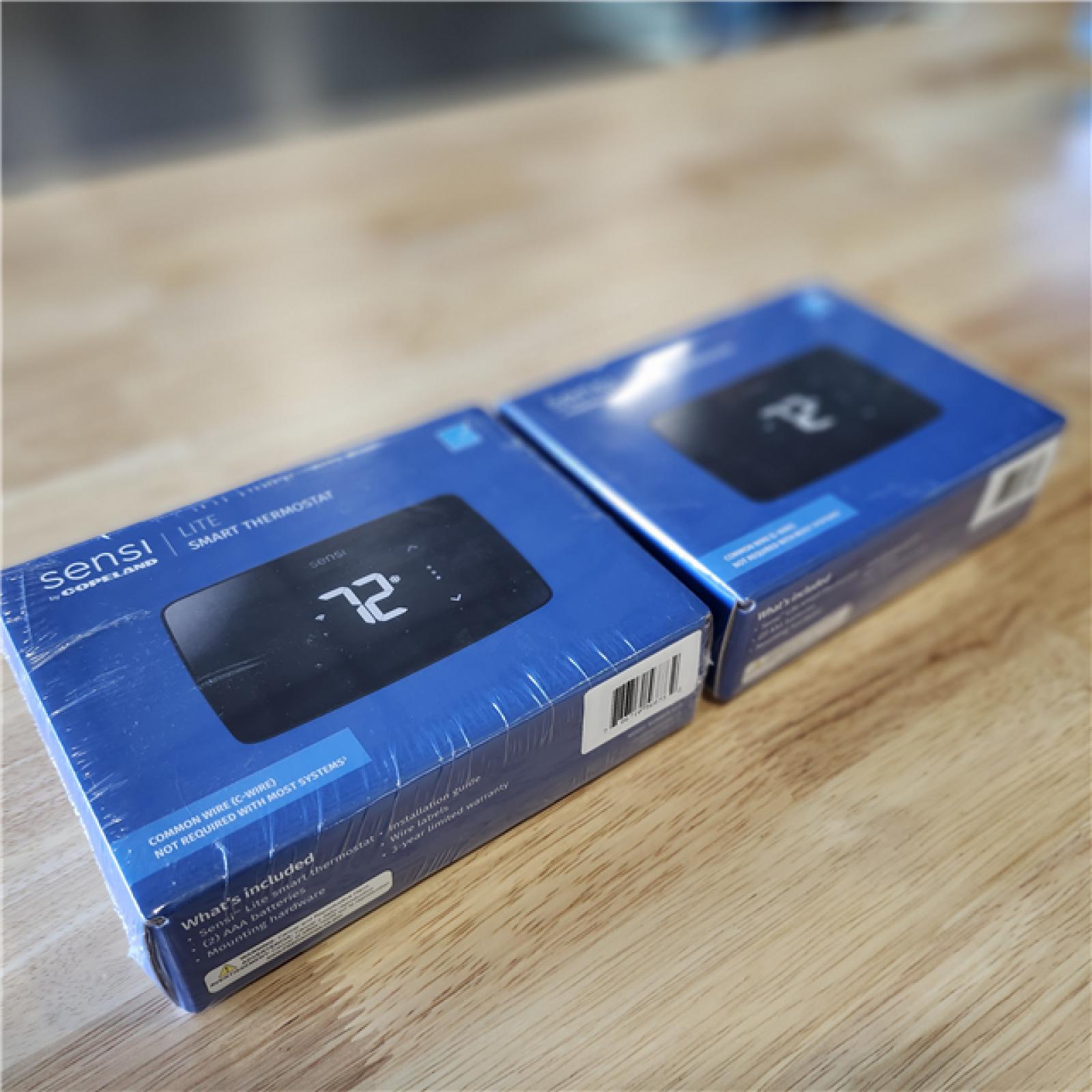 NEW! - Copeland Sensi Lite Wi-Fi 7-Day Programmable Thermostat  Touchscreen Display  Data Privacy  C-Wire Not Required -(2 UNITS)