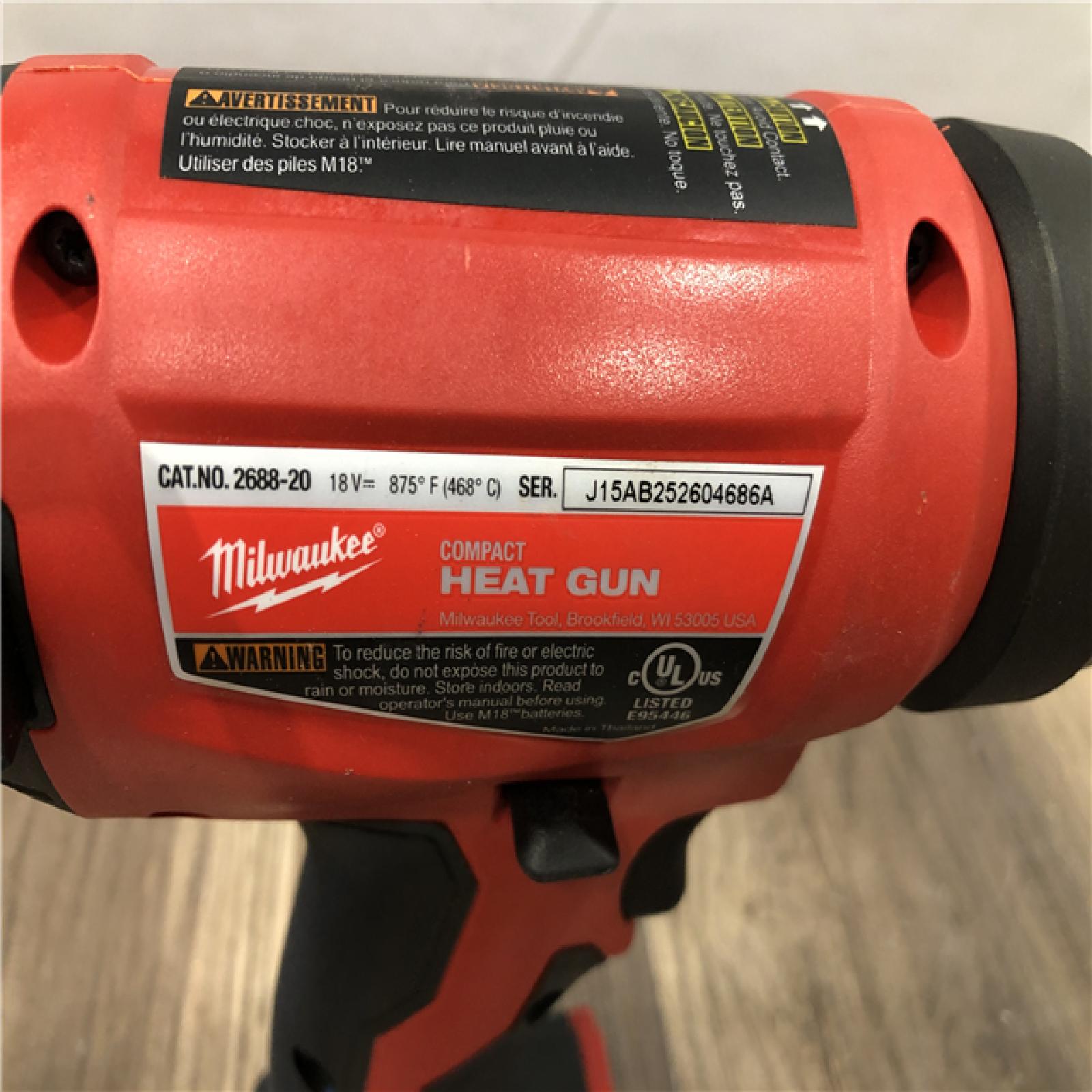 AS-IS Milwaukee 18V Lithium-Ion Cordless Compact Heat Gun (Tool-Only)