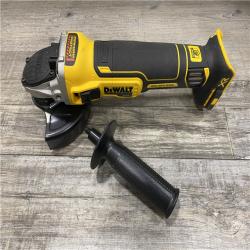 AS-IS DEWALT 20V MAX XR Cordless Brushless 4.5 in. Slide Switch Small Angle Grinder with Kickback Brake (Tool Only)