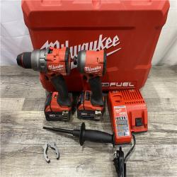 AS-IS Milwaukee FUEL 18V Lithium-Ion Brushless Cordless Hammer Drill and Impact Driver Combo Kit