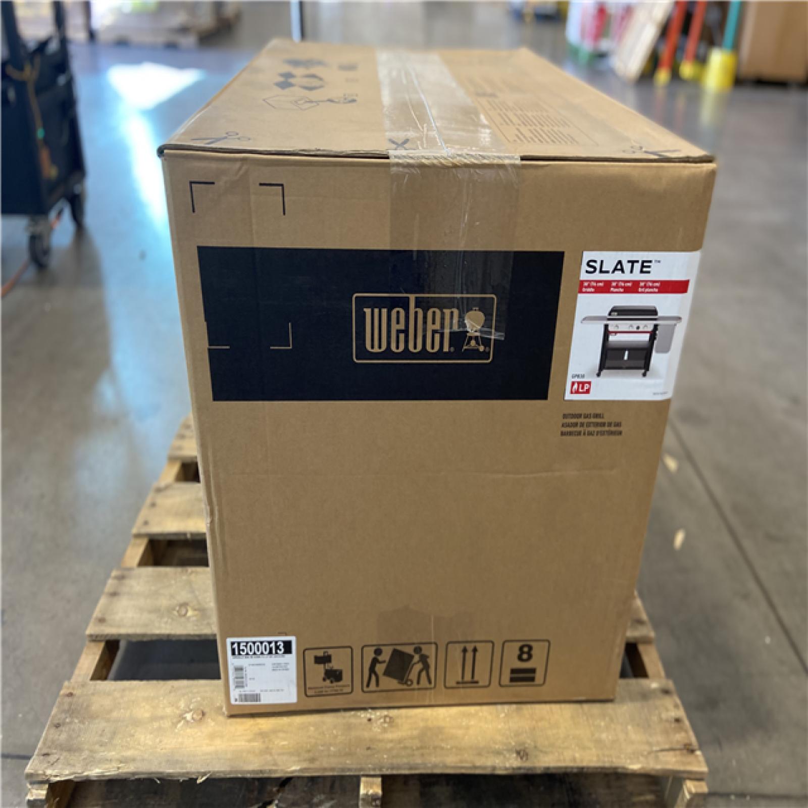 DALLAS LOCATION - Weber Slate Griddle 3-Burner Propane Gas 30 in. Flat Top Grill in Black with Extendable Side Table