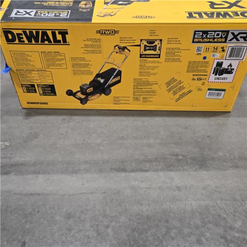 GOOD- DEWALT 2x20V MAX 21 in. Cordless Battery Powered Self Propelled Lawn Mower Kit with (2) 10 Ah Batteries and Chargers