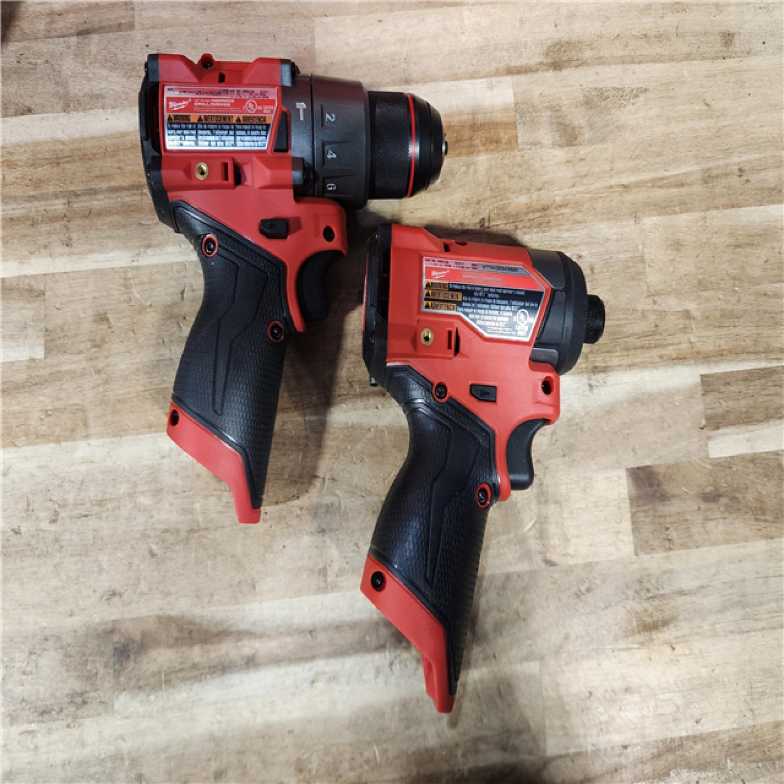 HOUSTON LOCATION - AS-IS Milwaukee  FUEL 12-Volt Lithium-Ion Brushless Cordless Hammer Drill and Impact Driver Combo Kit