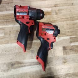 HOUSTON LOCATION - AS-IS Milwaukee  FUEL 12-Volt Lithium-Ion Brushless Cordless Hammer Drill and Impact Driver Combo Kit
