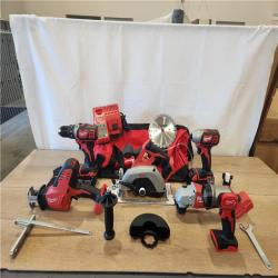 AS-IS- M18 18-Volt Lithium-Ion Cordless Combo Kit 7-Tool with 2-Batteries  Charger and Tool Bag